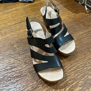 Dansko black Sandles worn once. Size 38. Brand new condition.